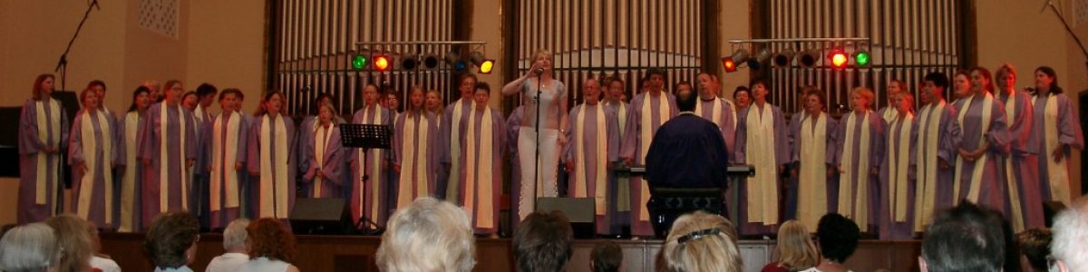 Gospelchor \"Spirit of Joy\", unter Ltg von Gerd Clauss, in der Uni Tübingen