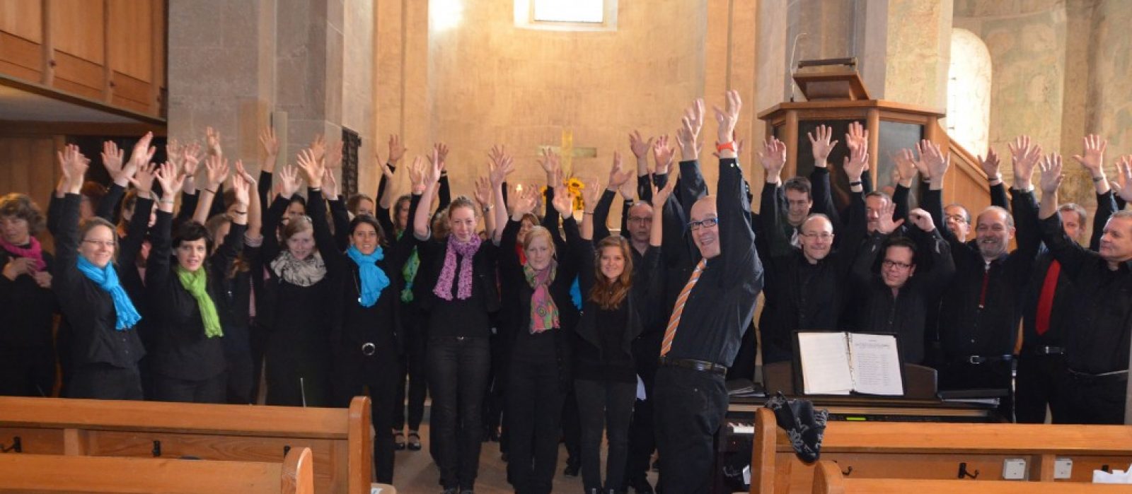 Der Gospel-Projektchor in Neckartailfingen, Ltg. Gerd Clauss